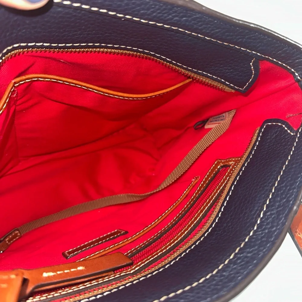 Dooney & Bourke Lexington Small Tote Midnight Blue Navy Pebble Leather Shopper